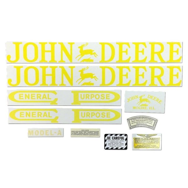 Aftermarket JD A (1923-38) Mylar Decal Set MAE30-1394